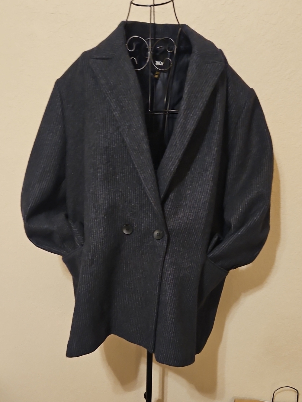 Only Dark Gray Double-Breasted Blazer Jacket